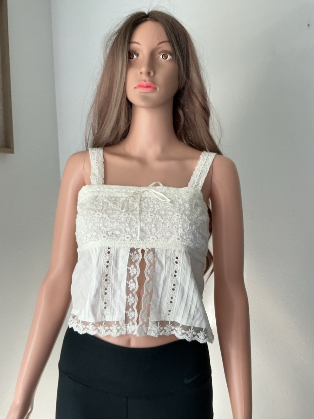 Reclaimed Vintage White Lace Camisole Tank